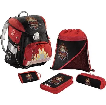 Set školních potřeb Školní taška - 5-dílný set, Step By Step Love