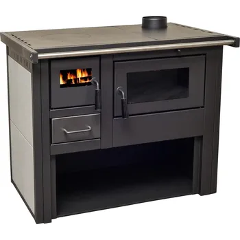 Sporák na tuhá paliva Termo Lux Sporák Termo Lux 8 s teplovodním výměníkem 12Kw Béžová/černá