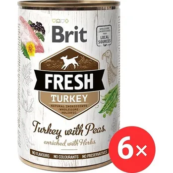 Brit Fresh Turkey with Peas 6 × 400 g
