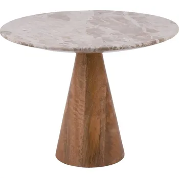 Konferenční stolek Kulatý odkládací stolek s deskou v dekoru mramoru ø 40 cm Force – Leitmotiv ID_1569838
