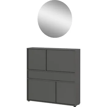 Předsíňová stěna Antracitová předsíňová sestava Ameca 2.0 – Germania ID_1702826