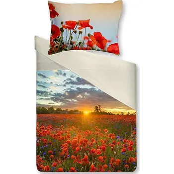 Povlečení Gipetex 3D Bavlněné povlečení Papaveri 220 × 200, 70 × 90 cm (2 ks)