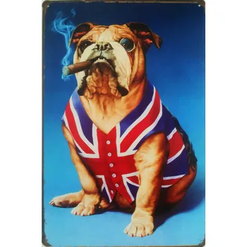Plechová cedule Plechová retro cedule - Bulldog Provedení: Hliník: 30 x 20 cm
