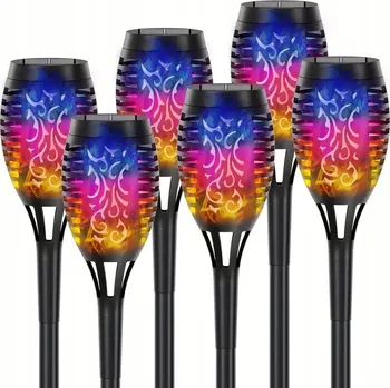 Venkovní osvětlení Solární lampa zapichovací SuperLED černá 50 cm 6 ks