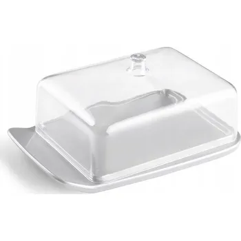 Máslenka Máslenka Cuca Good Morning, plastová, čirá, stříbrná