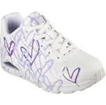 Dámská rekreační obuv SKECHERS-Uno Spread The Love W white/multi purple Bílá 38