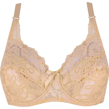 Podprsenka Růža měkce vyztužená podprsenka s krajkou 6001 100E béžová