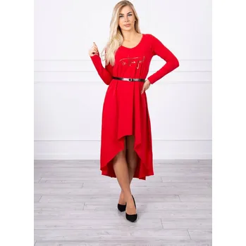 Dámské šaty Šaty s ozdobným páskem a červeným nápisem UNI