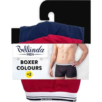 Boxerky Dvojbalení bavlněných boxerek BOXER COLOURS 2x - BELLINDA - červená XL