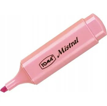 Zvýrazňovač ZVÝRAZŇOVAČ MISTRAL PASTELOVĚ RŮŽOVÝ (Sada 10 KS) TOMA