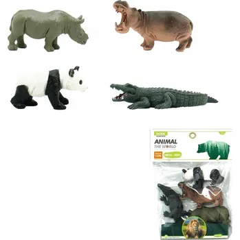 Zvířata ze ZOO 4ks Hračky Pro Děti FIGURKY Zvířátek Zajímavá Zvířata