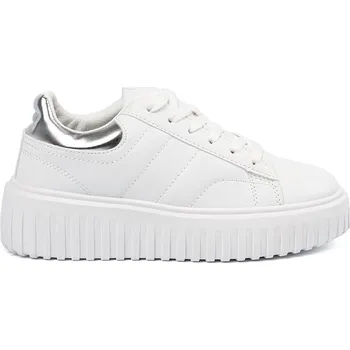 Dámské tenisky Bílé dámské tenisky na platformě se stříbrnými detaily YY-111S Velikost: 41