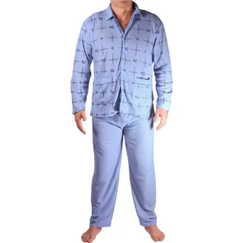 Pánské pyžamo František propínací pánské froté pyžamo 4F-785-12 XXL světle modrá