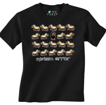 Chlapecké tričko Dětské tričko Chyba v Systému "System Error" (Velikost: 7-8, Barva: Černá)