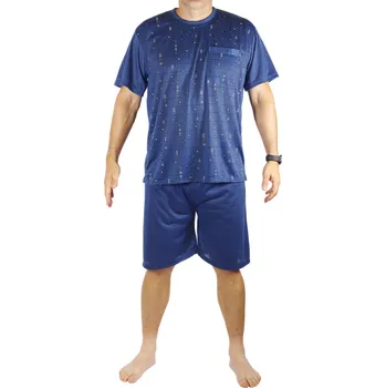 Pánské pyžamo Boris pánské pyžamo krátké L modrá