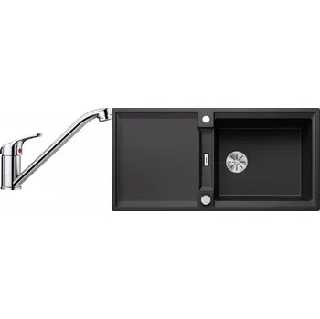 Granitový dřez Set RS Blanco Adira XL 6 S + Blanco Daras (černá + chrom)