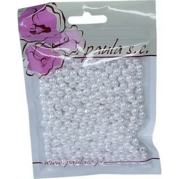 Dětské navlékací korálky Korálky 6mm bílé plastové 50 g