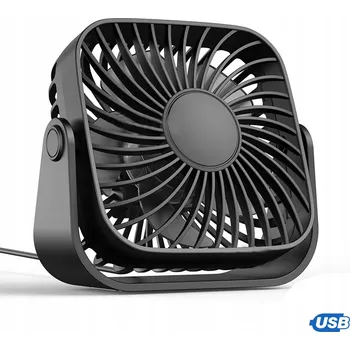Domácí ventilátor PŘENOSNÝ STOLNÍ VENTILÁTOR TICHÝ USB 360° 3 RYCHLOSTI SILNÝ!