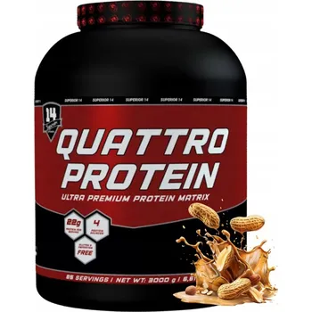 Protein SUPERIOR14 QUATTRO PROTEIN 3000G proteinový mix bílkovin wpc wpi koncentrát iso