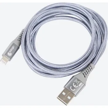 Datový kabel USB APPLE datový a nabíjecí kabel stříbrný 1.5m