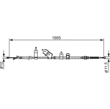 Lanko parkovací brzdy Tažné lanko, parkovací brzda BOSCH 1 987 482 440