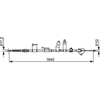 Lanko parkovací brzdy Tažné lanko, parkovací brzda BOSCH 1 987 482 653