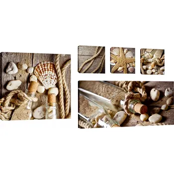 Obraz OBRAZ S MOTIVEM MOŘE A DŘEVA, SET, 140 CM