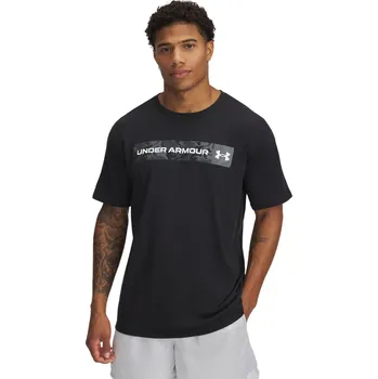 Pánské Tričko s krátkým rukávem UNDER ARMOUR UA CAMO CHEST STRIPE SS 1376830-002 – Černá L