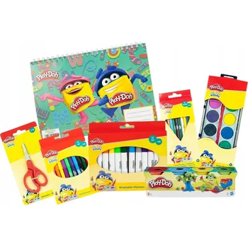 Modelovací hmota PLAY-DOH MODELÍNA MEGA SADA DO ŠKOLY SE 4 DOPLŇKY V TRUBIČKÁCH