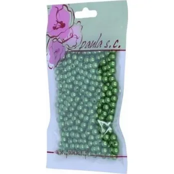 Dětské navlékací korálky Korálky 6mm olivové plastové 50 g