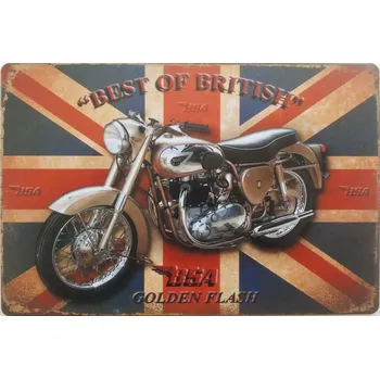 Plechová cedule Plechová retro cedule - BSA Golden Flash Provedení: Hliník: 30 x 20 cm