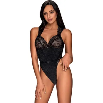 Dámské erotické body Elegantní body Elisetta teddy - Obsessive černá L/XL