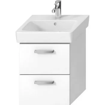 Koupelnový nábytek Jika Koupelnová Sestava BRANCO Skříňka s Umyvadlem 55x45x55 cm, Závěsná, Bílá Lesk, Dvě Zásuvky, Kód LYRAVIVA55Z