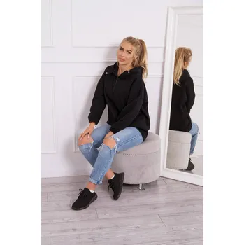 Dámská mikina Mikina s kapucí černá UNI