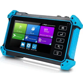 IP kamera XtendLan Ruční tester IP/HDMI/VGA/CVBS/AHD/CVI/TVI do 8Mpix, 5" TFT FullHD, TDR, 12V/3A+PoE out