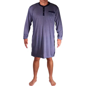 Pánská noční košile Oldřich pánská noční košile dlouhý rukáv XXL tmavě modrá