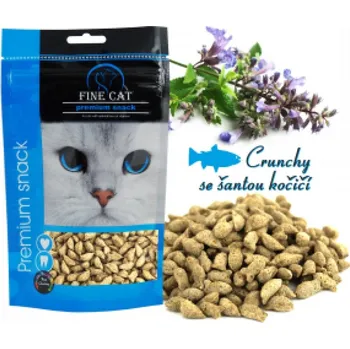 Fine cat rybí Crunchy se šantou kočičí 80g