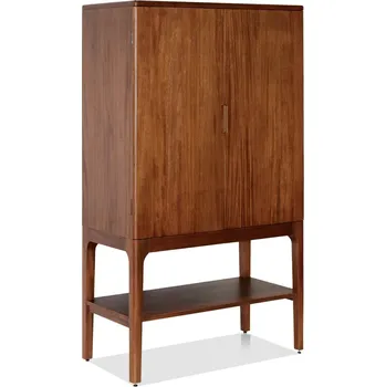 Organizace kuchyně Vysoký dřevěný příborník Alvora 160cm - mahagon