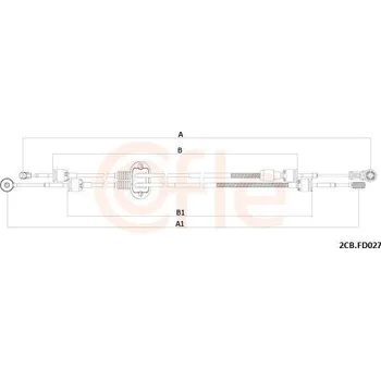 Tažné lanko, ruční převodovka COFLE 92.2CB.FD027