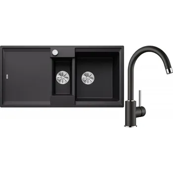Kuchyňský dřez Set RS Blanco Adira 6 S + Blanco Mida (černá + černá)