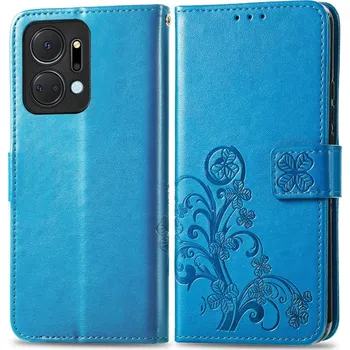 Pouzdro na tablet VSECHNONAMOBIL 57916 ART FLOWERS Peněženkový kryt Honor X7a modrý