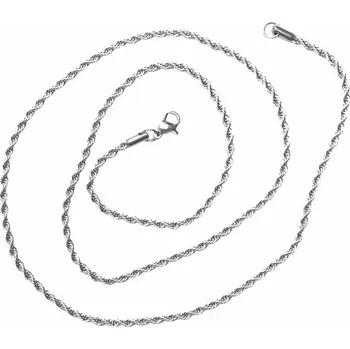 Náhrdelník Náhrdelník Rope styl nerezová ocel v barvě oceli 50,8 cm cca 50,8 cm
