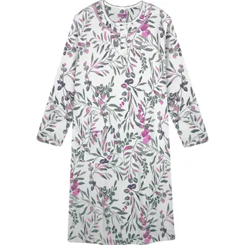 Body Emilka hřejivá noční košile pod kolena 6552 3XL světle růžová