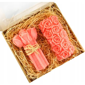 Svíčka Dekorativní parafinová svíčka bez vůně Drobo 2 ks