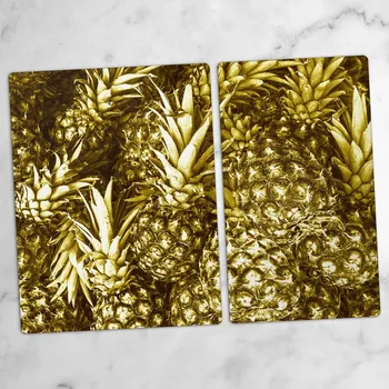 Obraz Stylové a Odolné Skleněné Desky s potiskem Luxusní Ananasy 40x52 a 30x52
