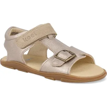Dívčí sandály Barefoot dětské sandály Koel - Oda taupe zlaté Velikost: 30