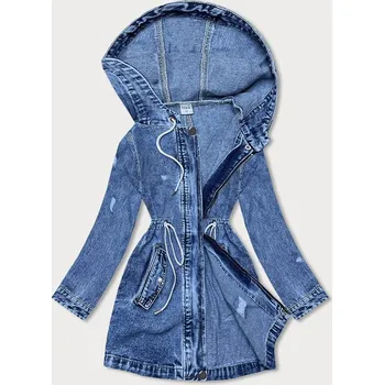 Volná dámská džínová bunda ve světle modré denimové barvě (POP7120-K) odstíny modré L (40)