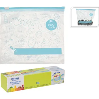 Sáček na potraviny sáček se zipem 1l (15ks) s potiskem