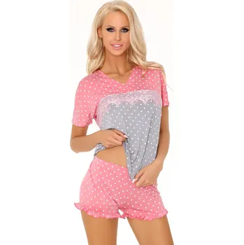 Dámská erotická souprava Dámský komplet Glennis - LivCo CORSETTI FASHION šedo-růžová L/XL