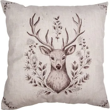 Dekorativní polštářek Béžový povlak na polštář s motivem jelena Gentle Wilderness – 45x45